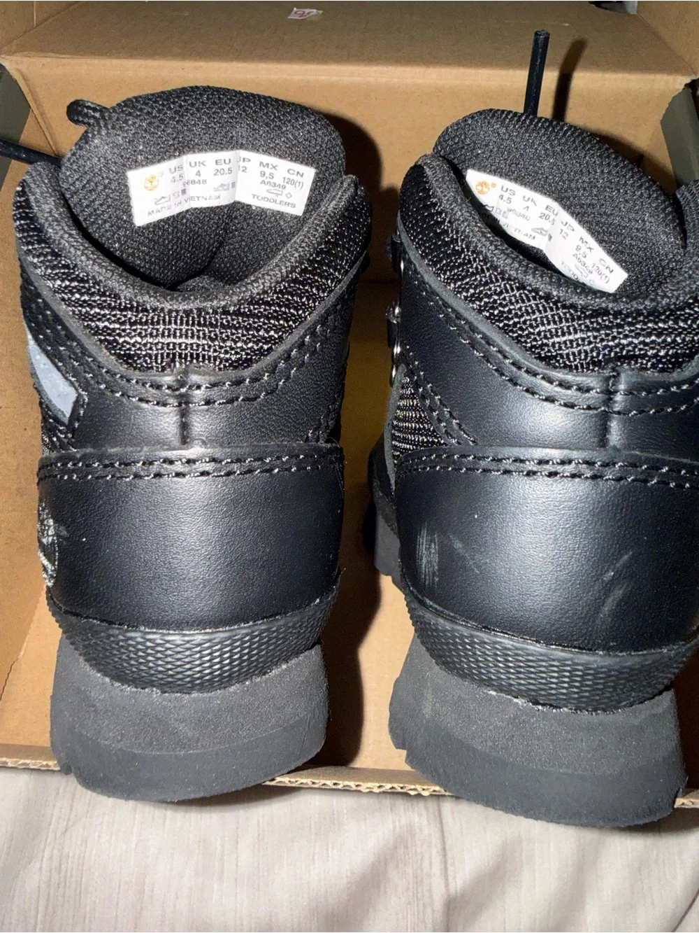 Timberland baby Black Lace-Up Hiking Boots